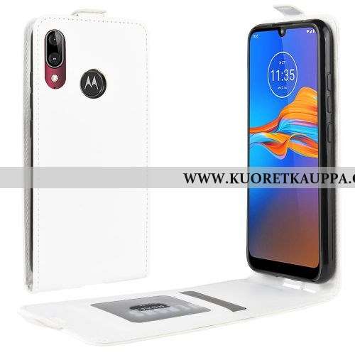 Kuori Moto E6 Plus, Kuoret Moto E6 Plus, Kotelo Moto E6 Plus Nahkakuori Salkku Punainen Liiketoimint