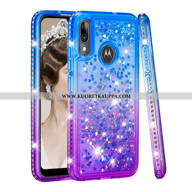 Kuori Moto E6 Plus, Kuoret Moto E6 Plus, Kotelo Moto E6 Plus Pehmeä Neste Luova Sininen Murtumaton