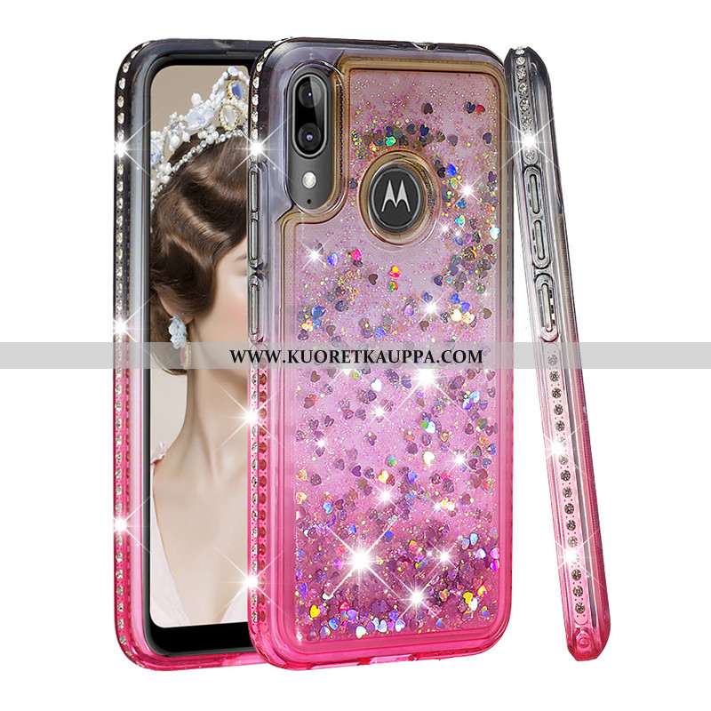 Kuori Moto E6 Plus, Kuoret Moto E6 Plus, Kotelo Moto E6 Plus Pehmeä Neste Luova Sininen Murtumaton