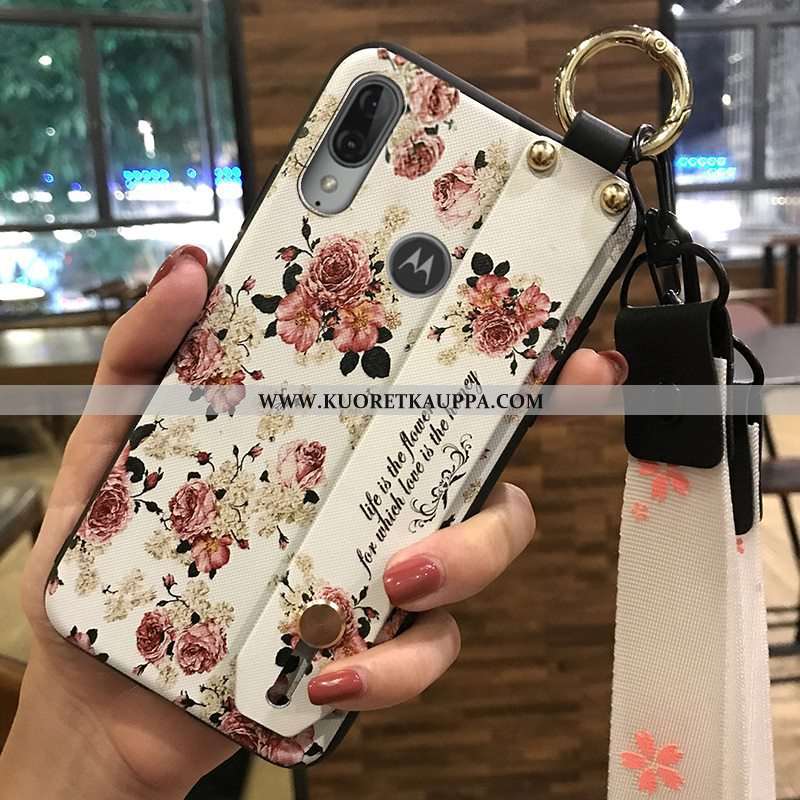 Kuori Moto E6 Plus, Kuoret Moto E6 Plus, Kotelo Moto E6 Plus Ripustettavat Koristeet Luova Tuki Kukk