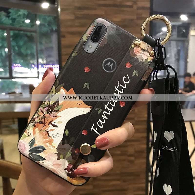 Kuori Moto E6 Plus, Kuoret Moto E6 Plus, Kotelo Moto E6 Plus Ripustettavat Koristeet Luova Tuki Kukk