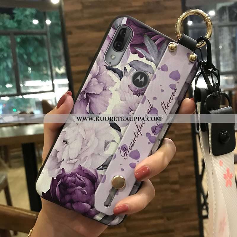 Kuori Moto E6 Plus, Kuoret Moto E6 Plus, Kotelo Moto E6 Plus Ripustettavat Koristeet Luova Tuki Kukk