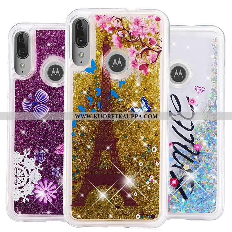 Kuori Moto E6 Plus, Kuoret Moto E6 Plus, Kotelo Moto E6 Plus Sarjakuva Murtumaton Kulta Juoksuhiekka