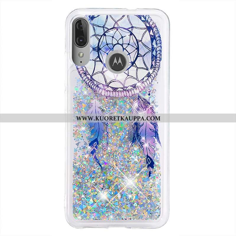 Kuori Moto E6 Plus, Kuoret Moto E6 Plus, Kotelo Moto E6 Plus Sarjakuva Murtumaton Kulta Juoksuhiekka