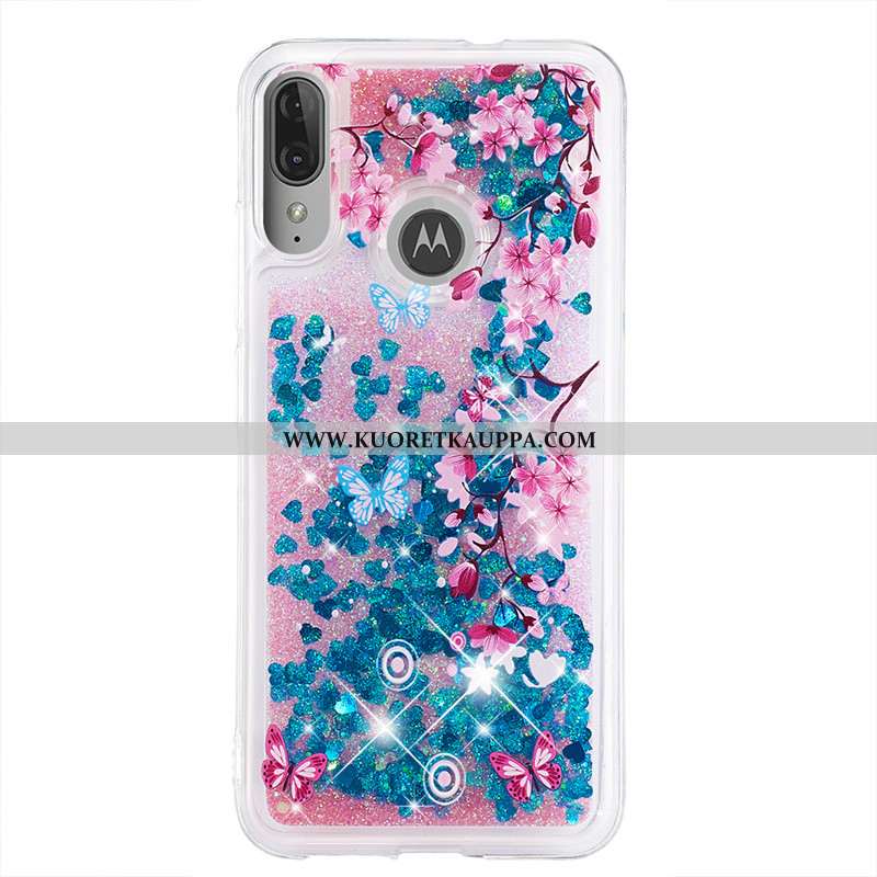 Kuori Moto E6 Plus, Kuoret Moto E6 Plus, Kotelo Moto E6 Plus Sarjakuva Murtumaton Kulta Juoksuhiekka