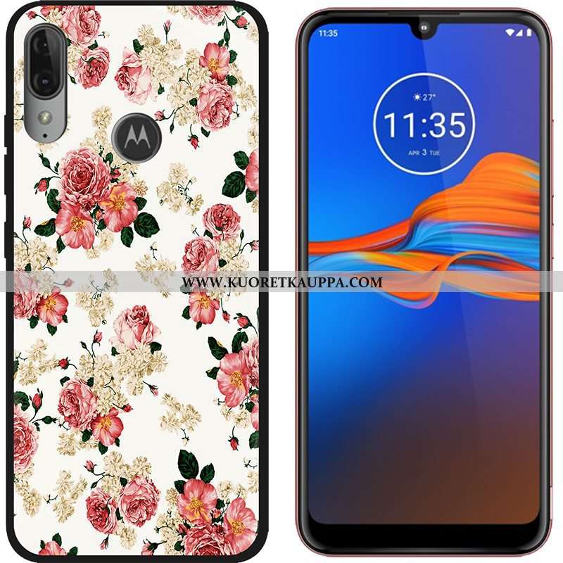 Kuori Moto E6 Plus, Kuoret Moto E6 Plus, Kotelo Moto E6 Plus Sarjakuva Suuntaus Musta Puhelimen Viol