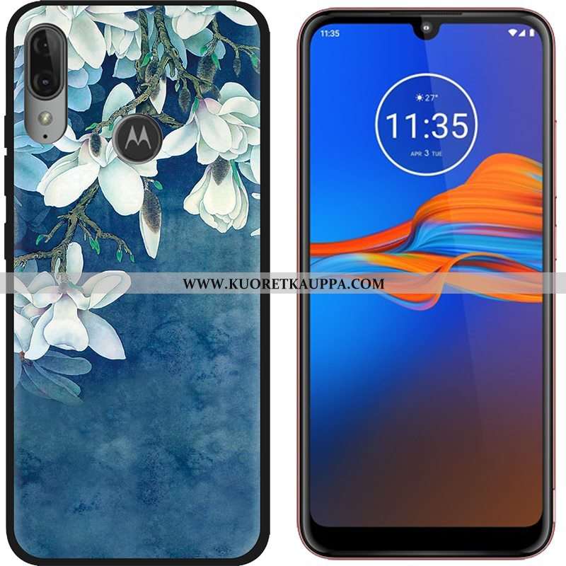 Kuori Moto E6 Plus, Kuoret Moto E6 Plus, Kotelo Moto E6 Plus Sarjakuva Suuntaus Musta Puhelimen Viol