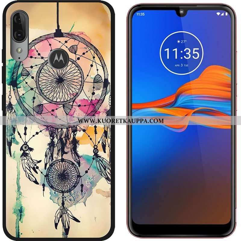 Kuori Moto E6 Plus, Kuoret Moto E6 Plus, Kotelo Moto E6 Plus Sarjakuva Suuntaus Musta Puhelimen Viol