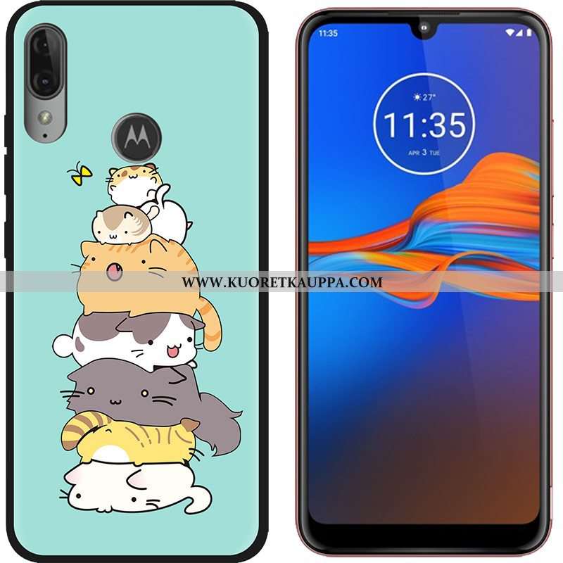 Kuori Moto E6 Plus, Kuoret Moto E6 Plus, Kotelo Moto E6 Plus Sarjakuva Suuntaus Musta Puhelimen Viol