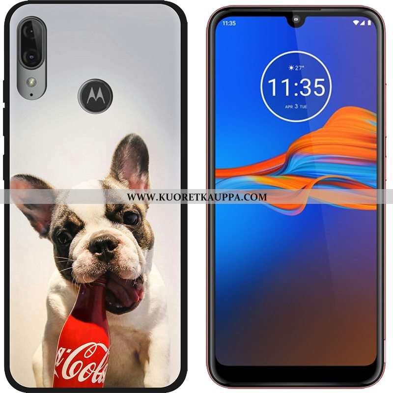 Kuori Moto E6 Plus, Kuoret Moto E6 Plus, Kotelo Moto E6 Plus Sarjakuva Suuntaus Musta Puhelimen Viol