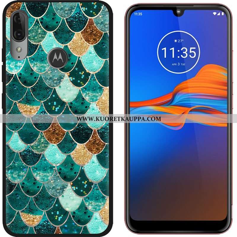 Kuori Moto E6 Plus, Kuoret Moto E6 Plus, Kotelo Moto E6 Plus Sarjakuva Suuntaus Musta Puhelimen Viol