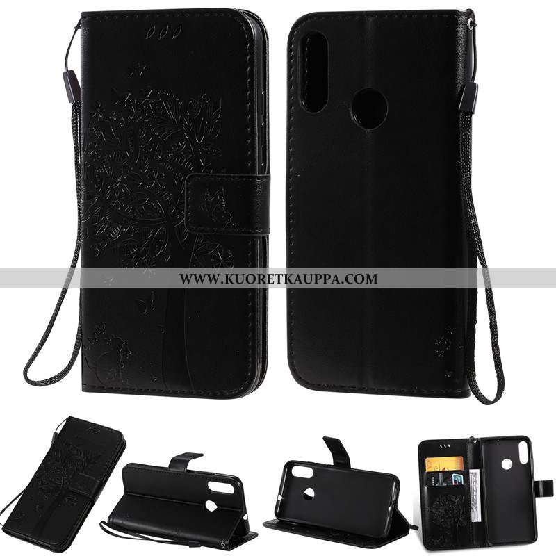 Kuori Moto E6 Plus, Kuoret Moto E6 Plus, Kotelo Moto E6 Plus Suojaus Nahkakuori Jauhe Kortti Pinkki