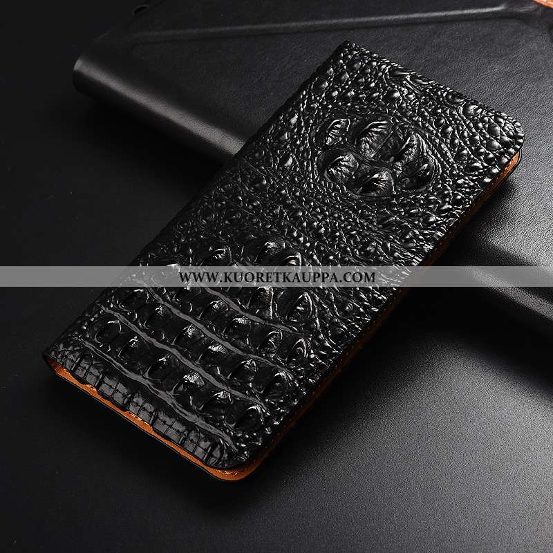 Kuori Moto G7, Kuoret Moto G7, Kotelo Moto G7 Aito Nahka Kukkakuvio Pehmeä Neste Simpukka Nahkakuori