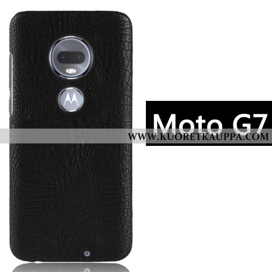 Kuori Moto G7, Kuoret Moto G7, Kotelo Moto G7 Kukkakuvio Luova Musta Puhelimen Liiketoiminta Mustat
