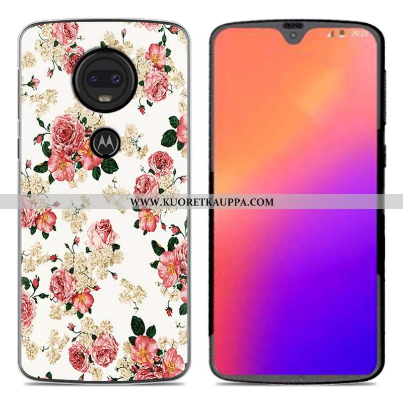 Kuori Moto G7, Kuoret Moto G7, Kotelo Moto G7 Luova Sarjakuva Uusi Pehmeä Neste Pinkki
