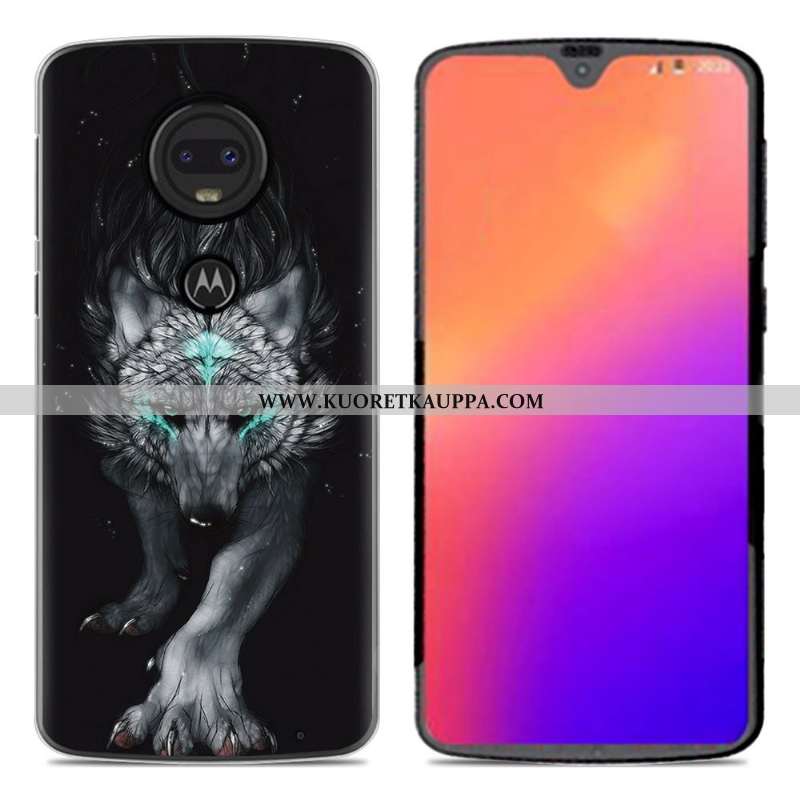 Kuori Moto G7, Kuoret Moto G7, Kotelo Moto G7 Luova Sarjakuva Uusi Pehmeä Neste Pinkki