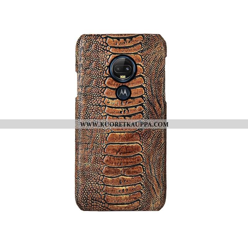 Kuori Moto G7, Kuoret Moto G7, Kotelo Moto G7 Nahka Suojaus Luova Puhelimen Punainen