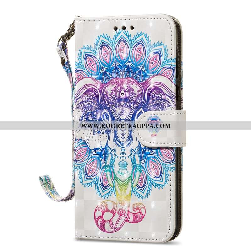 Kuori Moto G7, Kuoret Moto G7, Kotelo Moto G7 Nahkakuori Ripustettavat Koristeet Sininen Simpukka Pe