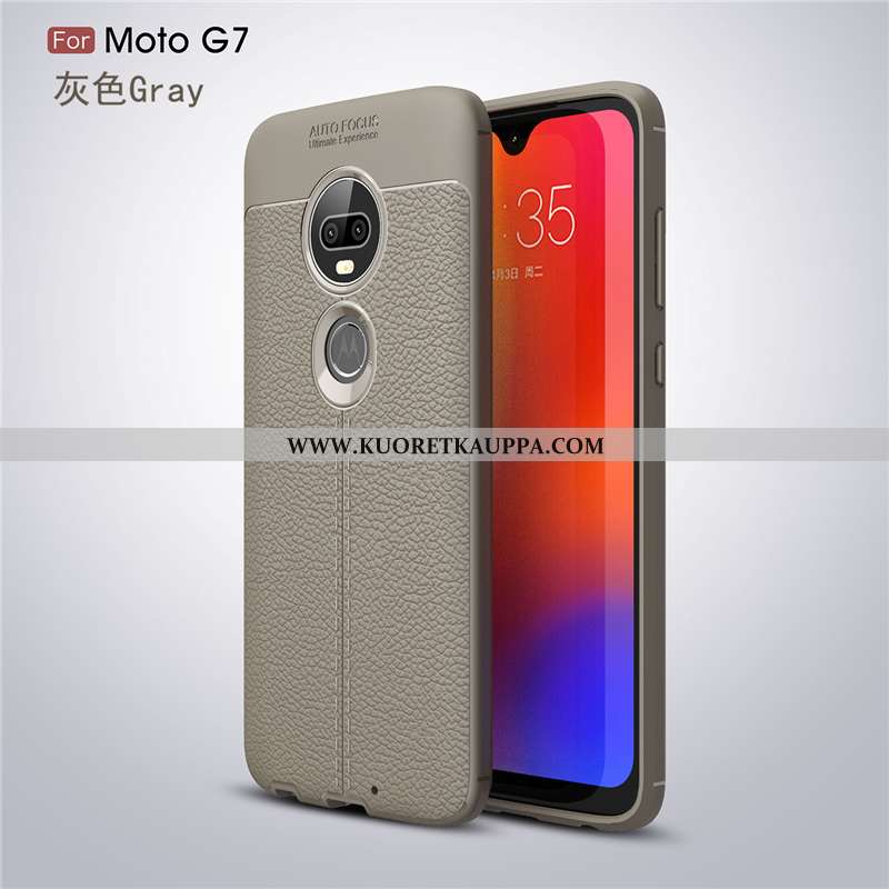 Kuori Moto G7, Kuoret Moto G7, Kotelo Moto G7 Persoonallisuus Luova Silikoni Nahka Mustat