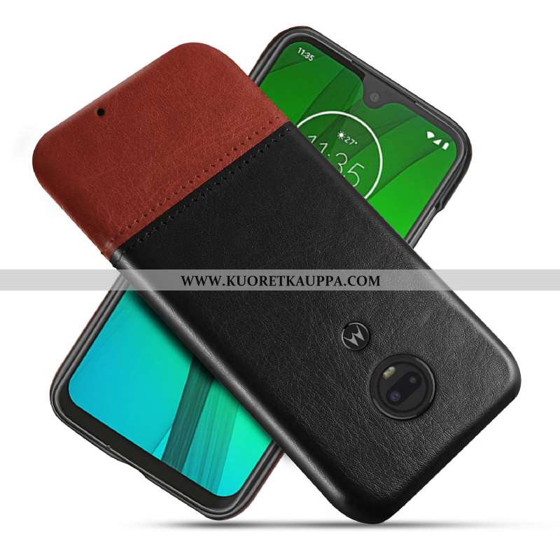 Kuori Moto G7, Kuoret Moto G7, Kotelo Moto G7 Suojaus Persoonallisuus Nahka Sininen