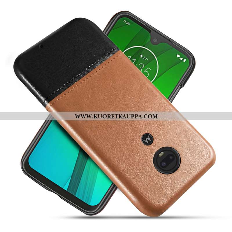 Kuori Moto G7, Kuoret Moto G7, Kotelo Moto G7 Suojaus Persoonallisuus Nahka Sininen