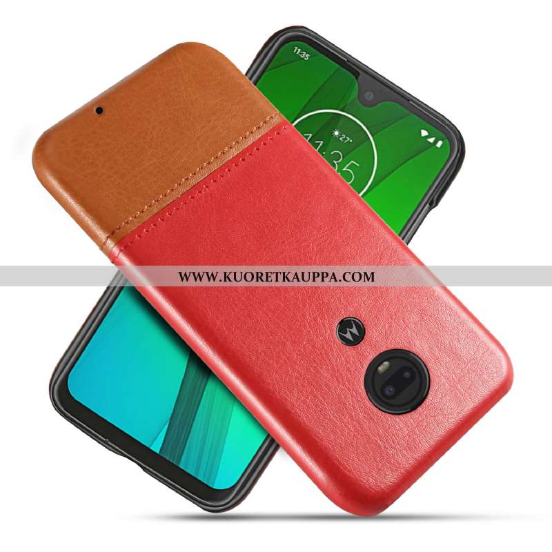 Kuori Moto G7, Kuoret Moto G7, Kotelo Moto G7 Suojaus Persoonallisuus Nahka Sininen