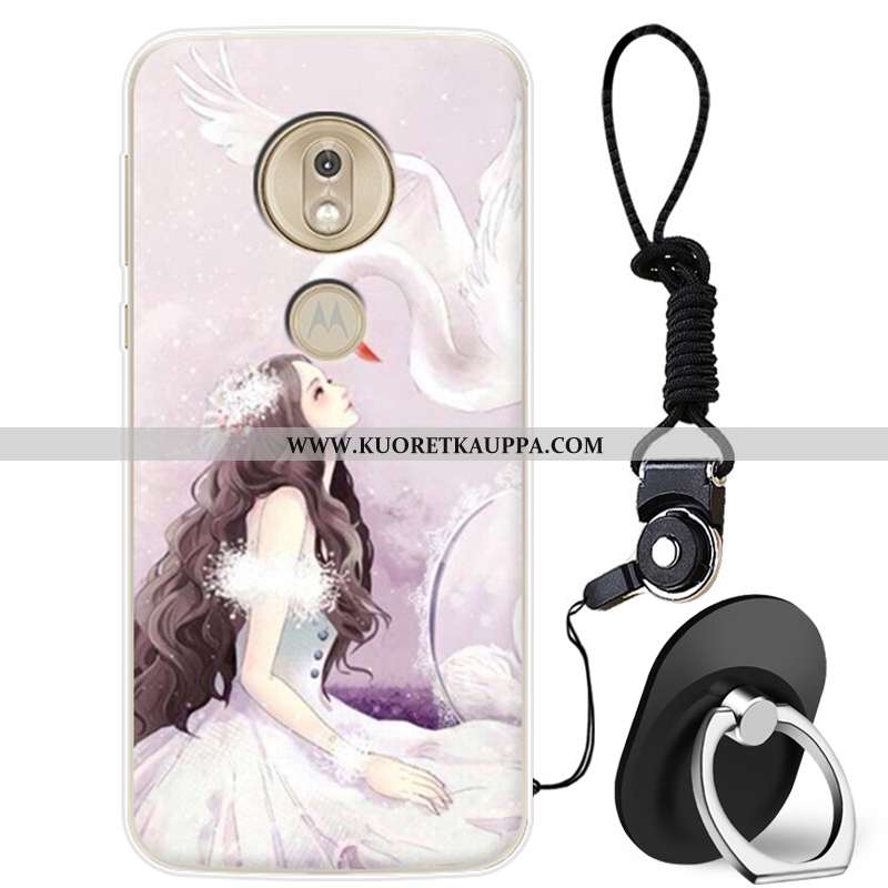 Kuori Moto G7 Play, Kuoret Moto G7 Play, Kotelo Moto G7 Play Ihana Silikoni Puhelimen Jauhe Pinkki