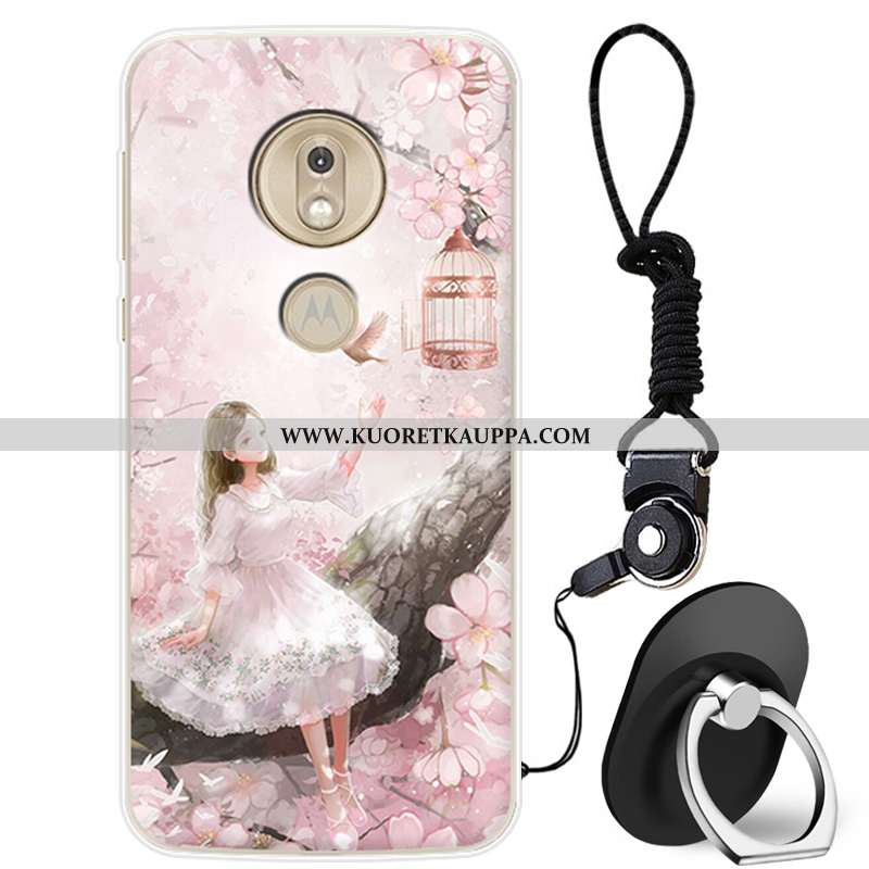 Kuori Moto G7 Play, Kuoret Moto G7 Play, Kotelo Moto G7 Play Ihana Silikoni Puhelimen Jauhe Pinkki