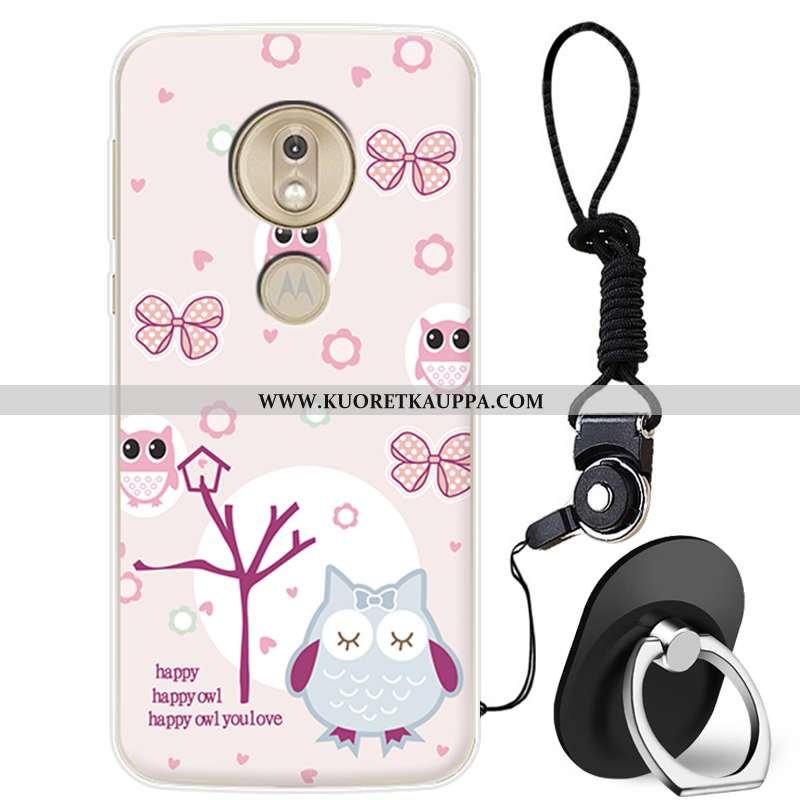 Kuori Moto G7 Play, Kuoret Moto G7 Play, Kotelo Moto G7 Play Ihana Silikoni Puhelimen Jauhe Pinkki