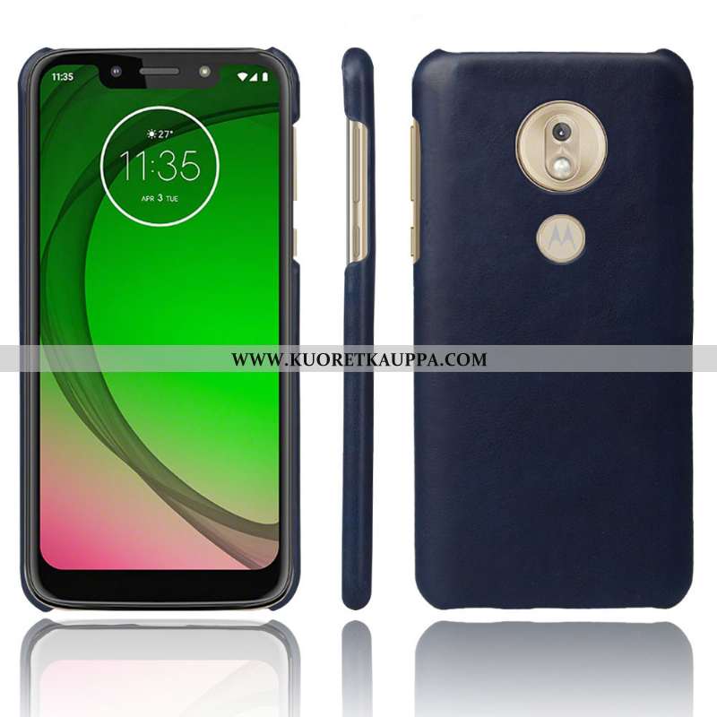 Kuori Moto G7 Play, Kuoret Moto G7 Play, Kotelo Moto G7 Play Nahka Suojaus Puhelimen Oranssi