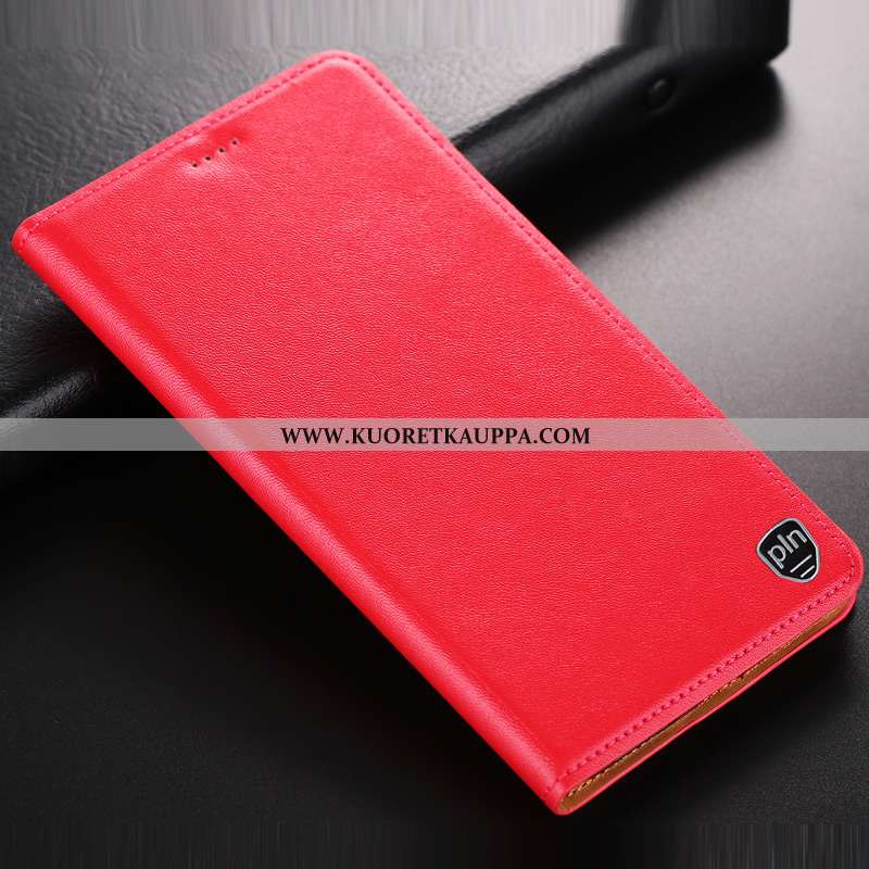 Kuori Moto G7 Play, Kuoret Moto G7 Play, Kotelo Moto G7 Play Nahkakuori Suojaus Murtumaton Punainen