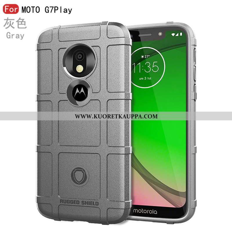Kuori Moto G7 Play, Kuoret Moto G7 Play, Kotelo Moto G7 Play Pehmeä Neste Silikoni Luova Musta Musta