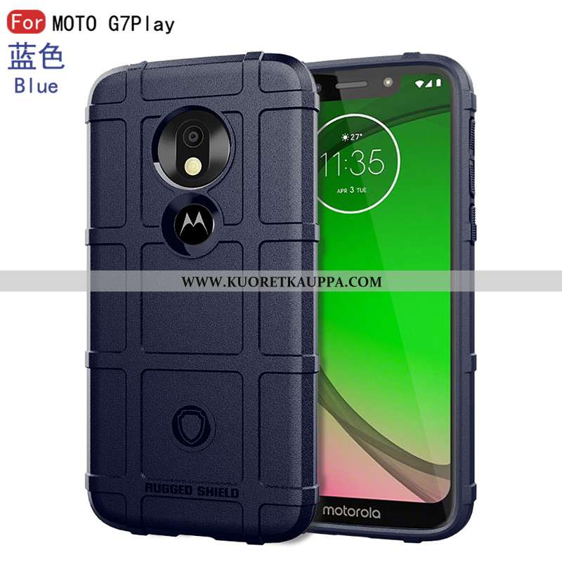 Kuori Moto G7 Play, Kuoret Moto G7 Play, Kotelo Moto G7 Play Pehmeä Neste Silikoni Luova Musta Musta