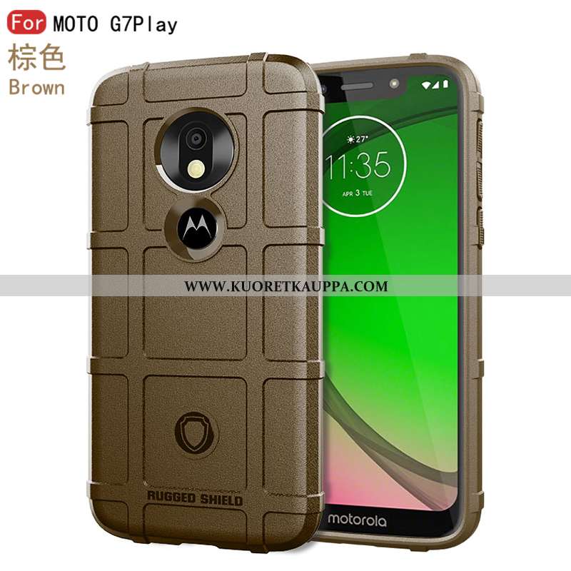 Kuori Moto G7 Play, Kuoret Moto G7 Play, Kotelo Moto G7 Play Pehmeä Neste Silikoni Luova Musta Musta