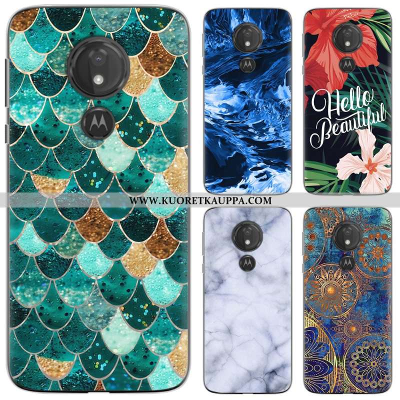 Kuori Moto G7 Play, Kuoret Moto G7 Play, Kotelo Moto G7 Play Sarjakuva Pehmeä Neste Murtumaton Maala