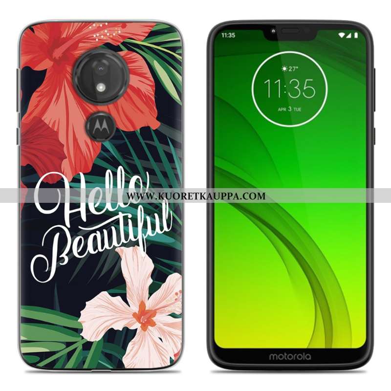 Kuori Moto G7 Play, Kuoret Moto G7 Play, Kotelo Moto G7 Play Sarjakuva Pehmeä Neste Murtumaton Maala