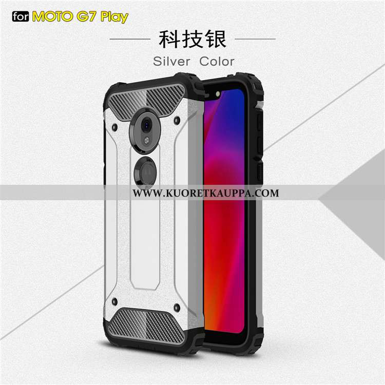 Kuori Moto G7 Play, Kuoret Moto G7 Play, Kotelo Moto G7 Play Suojaus All Inclusive Murtumaton Punain