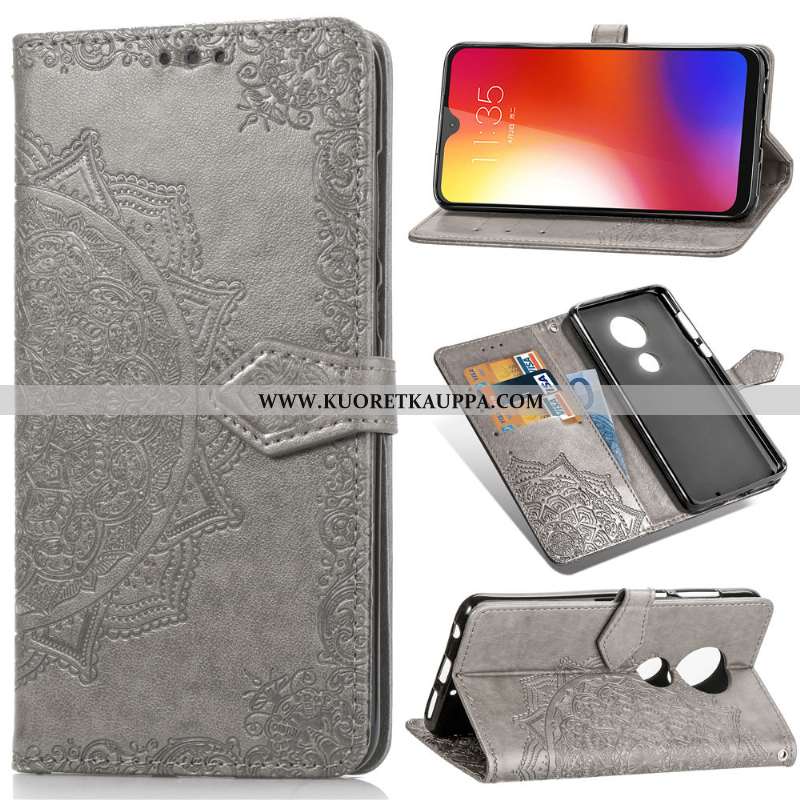 Kuori Moto G7 Play, Kuoret Moto G7 Play, Kotelo Moto G7 Play Suojaus Nahkakuori Jauhe Pinkki