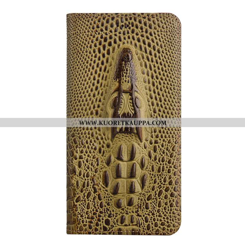 Kuori Moto G7 Play, Kuoret Moto G7 Play, Kotelo Moto G7 Play Suojaus Nahkakuori Krokotiili Murtumato