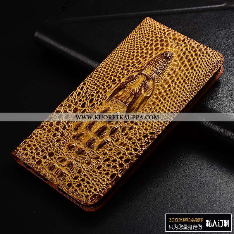 Kuori Moto G7 Play, Kuoret Moto G7 Play, Kotelo Moto G7 Play Suojaus Nahkakuori Krokotiili Murtumato