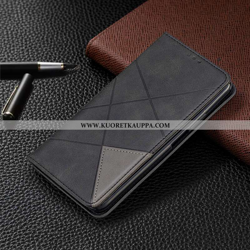 Kuori Moto G7 Play, Kuoret Moto G7 Play, Kotelo Moto G7 Play Suojaus Nahkakuori Puhelimen Tummansini