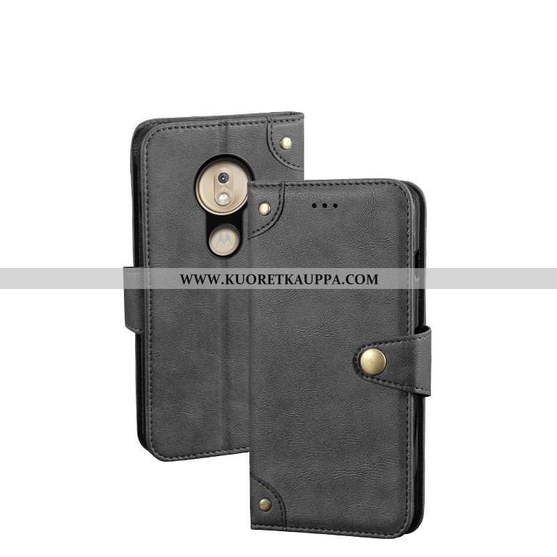 Kuori Moto G7 Play, Kuoret Moto G7 Play, Kotelo Moto G7 Play Suojaus Nahkakuori Tuuli Punainen