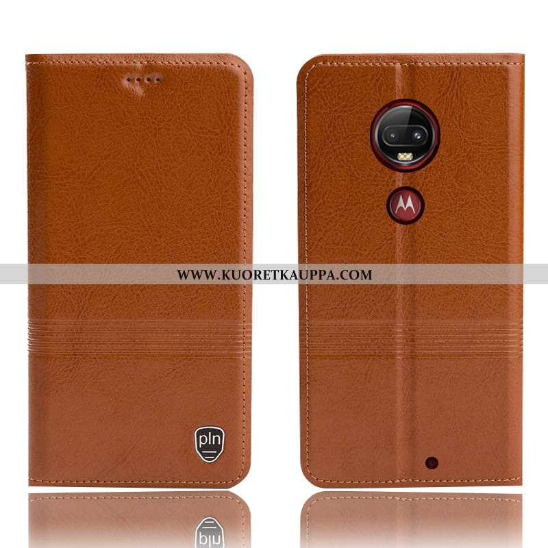 Kuori Moto G7 Plus, Kuoret Moto G7 Plus, Kotelo Moto G7 Plus Nahkakuori Suojaus All Inclusive Murtum