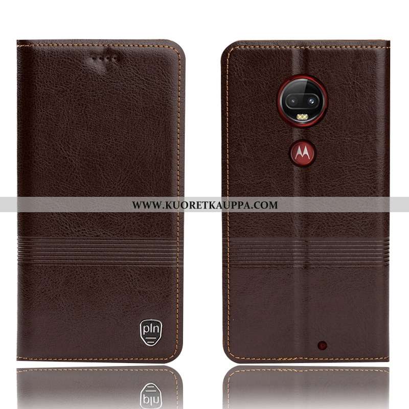 Kuori Moto G7 Plus, Kuoret Moto G7 Plus, Kotelo Moto G7 Plus Nahkakuori Suojaus All Inclusive Murtum