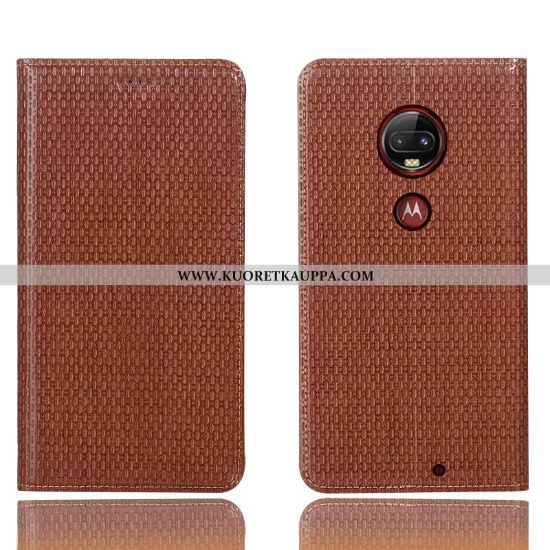 Kuori Moto G7 Plus, Kuoret Moto G7 Plus, Kotelo Moto G7 Plus Nahkakuori Suojaus All Inclusive Puheli