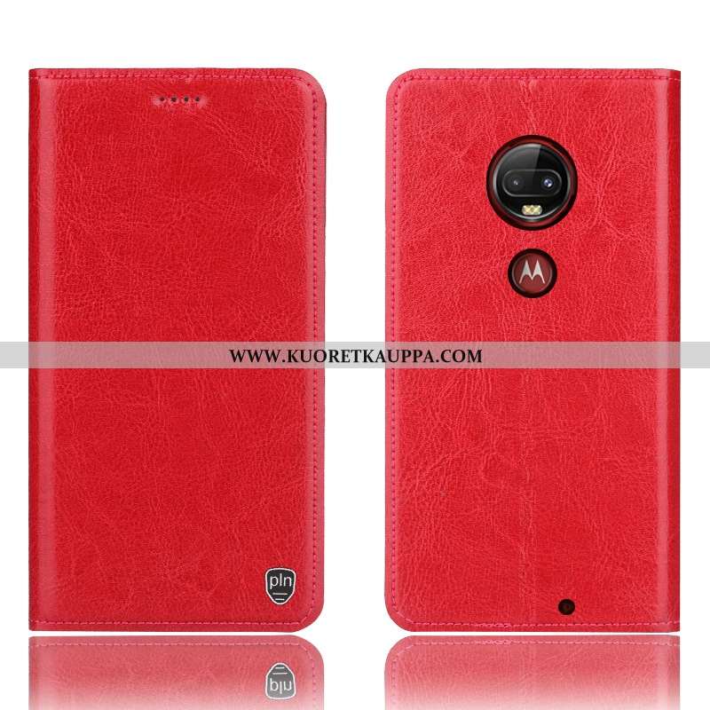 Kuori Moto G7 Plus, Kuoret Moto G7 Plus, Kotelo Moto G7 Plus Nahkakuori Suojaus Murtumaton Puhelimen