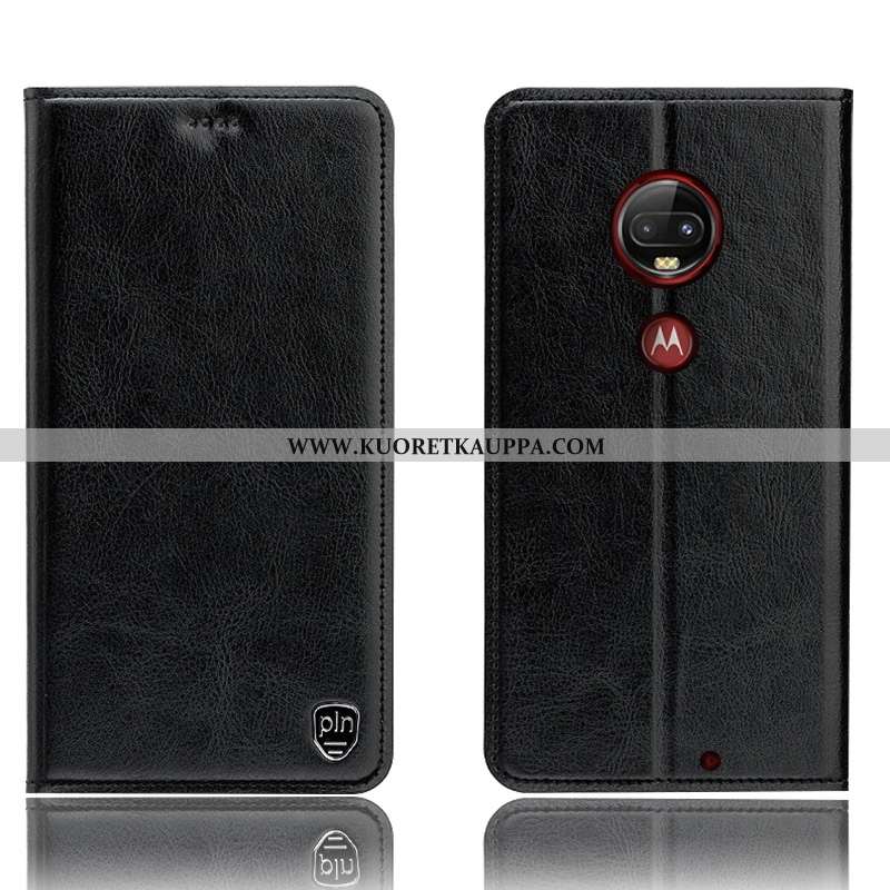 Kuori Moto G7 Plus, Kuoret Moto G7 Plus, Kotelo Moto G7 Plus Nahkakuori Suojaus Murtumaton Puhelimen