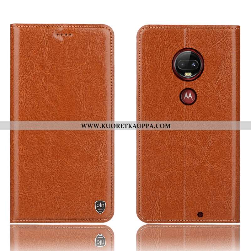 Kuori Moto G7 Plus, Kuoret Moto G7 Plus, Kotelo Moto G7 Plus Nahkakuori Suojaus Murtumaton Puhelimen