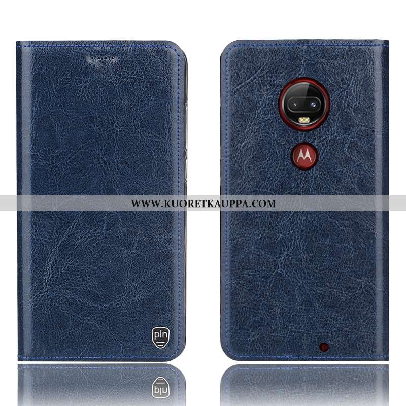 Kuori Moto G7 Plus, Kuoret Moto G7 Plus, Kotelo Moto G7 Plus Nahkakuori Suojaus Murtumaton Puhelimen