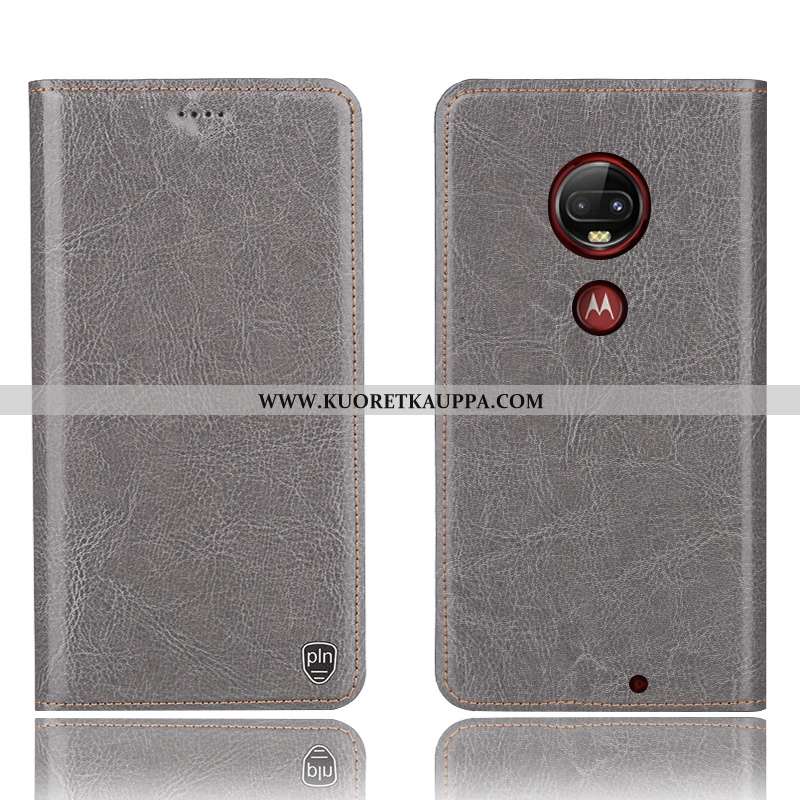Kuori Moto G7 Plus, Kuoret Moto G7 Plus, Kotelo Moto G7 Plus Nahkakuori Suojaus Murtumaton Puhelimen